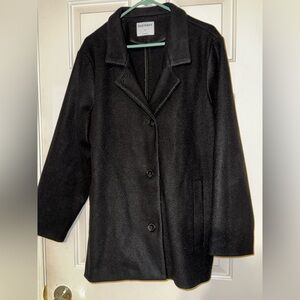 Old Navy Black Single-Breasted Pea Coat